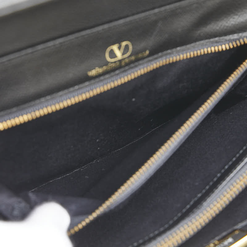 ヴァレンティノ ガラヴァーニ ハンドバッグ ブラック レザー レディース VALENTINO 【中古】