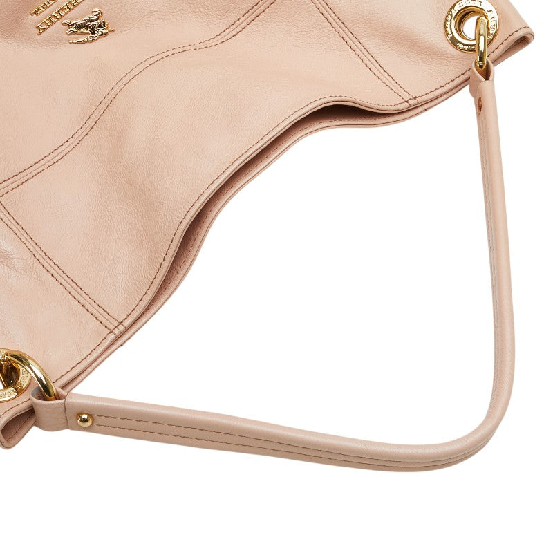バーバリー ブルーレーベル チェック ワンショルダーバッグ ピンク レザー レディース BURBERRY 【中古】