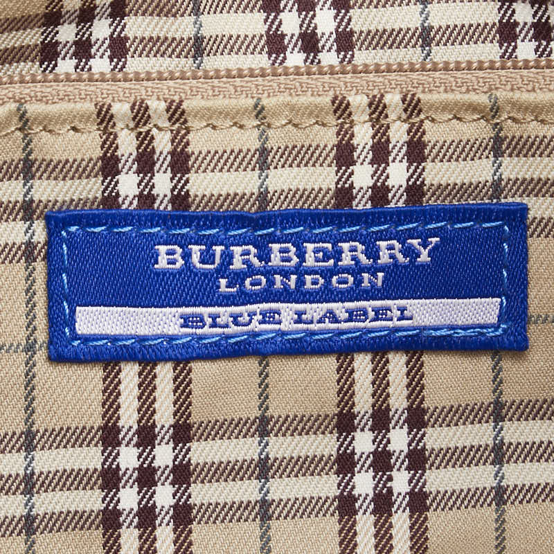 バーバリー ブルーレーベル チェック ワンショルダーバッグ ピンク レザー レディース BURBERRY 【中古】