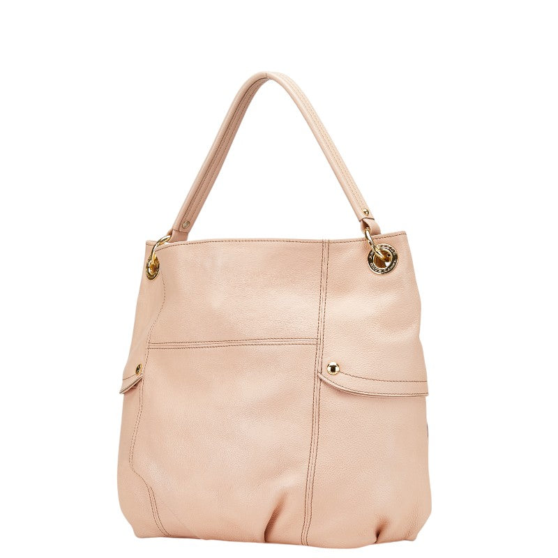 バーバリー ブルーレーベル チェック ワンショルダーバッグ ピンク レザー レディース BURBERRY 【中古】