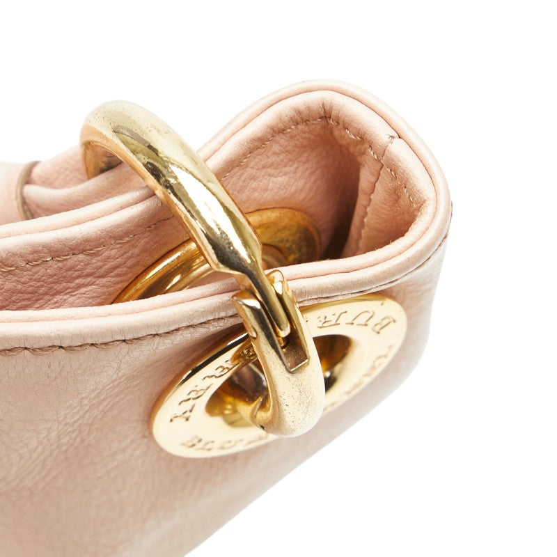 バーバリー ブルーレーベル チェック ワンショルダーバッグ ピンク レザー レディース BURBERRY 【中古】