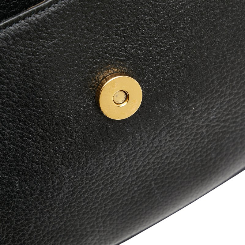 バーバリー ノバチェック シャドーホース 斜め掛け ショルダーバッグ ブラック レザー レディース BURBERRY 【中古】