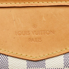 ルイ ヴィトン ダミエ アズール シラク―サPM 斜め掛け ショルダーバッグ N41113 ホワイト PVC レザー レディース LOUIS VUITTON 【中古】