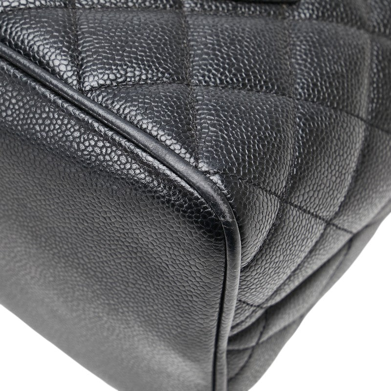シャネル ココマーク 復刻 トートバッグ ハンドバッグ ブラック キャビアスキン レディース CHANEL 【中古】