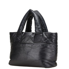 シャネル ココクーン ココマーク ハンドバッグ トートバッグ ブラック ラムスキン レディース CHANEL 【中古】