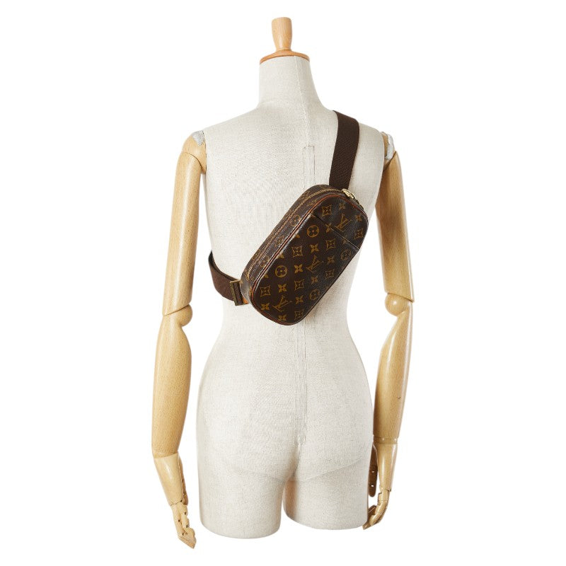 ルイ ヴィトン モノグラム ポシェットガンジュ ボディバッグ ウエストバッグ M51870 ブラウン PVC レザー メンズ LOUIS VUITTON 【中古】
