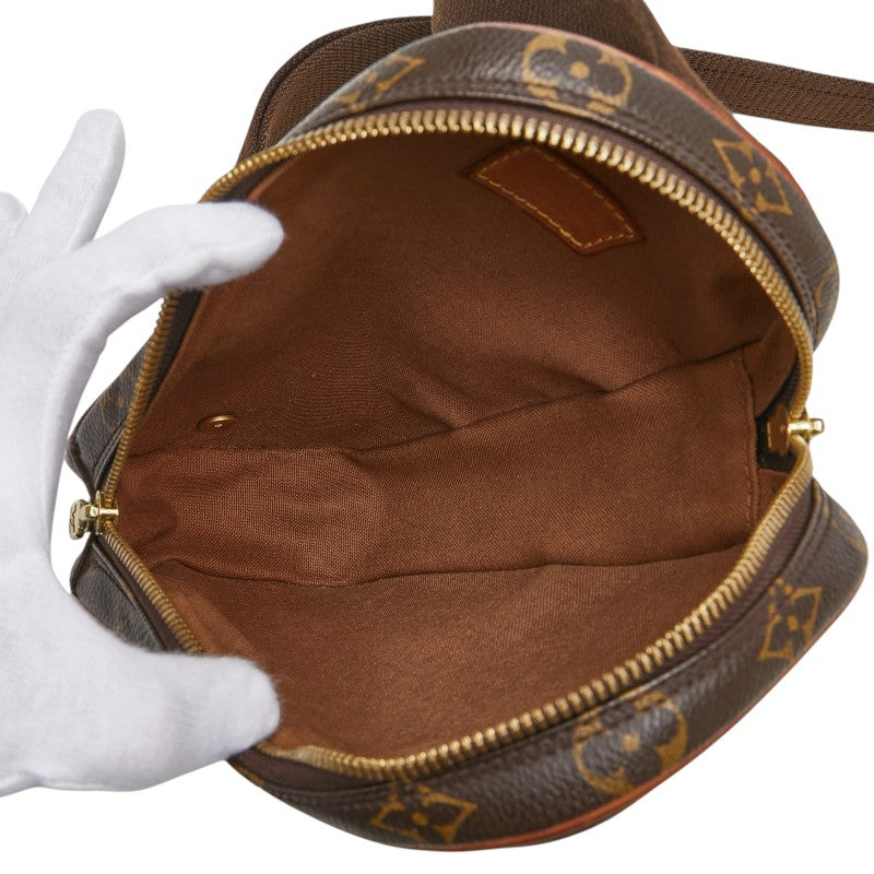 ルイ ヴィトン モノグラム ポシェットガンジュ ボディバッグ ウエストバッグ M51870 ブラウン PVC レザー メンズ LOUIS VUITTON 【中古】