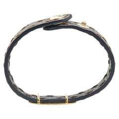 フェンディ セレリア ホース 馬 ブレスレット ブラウン ゴールド レザー レディース FENDI 【中古】