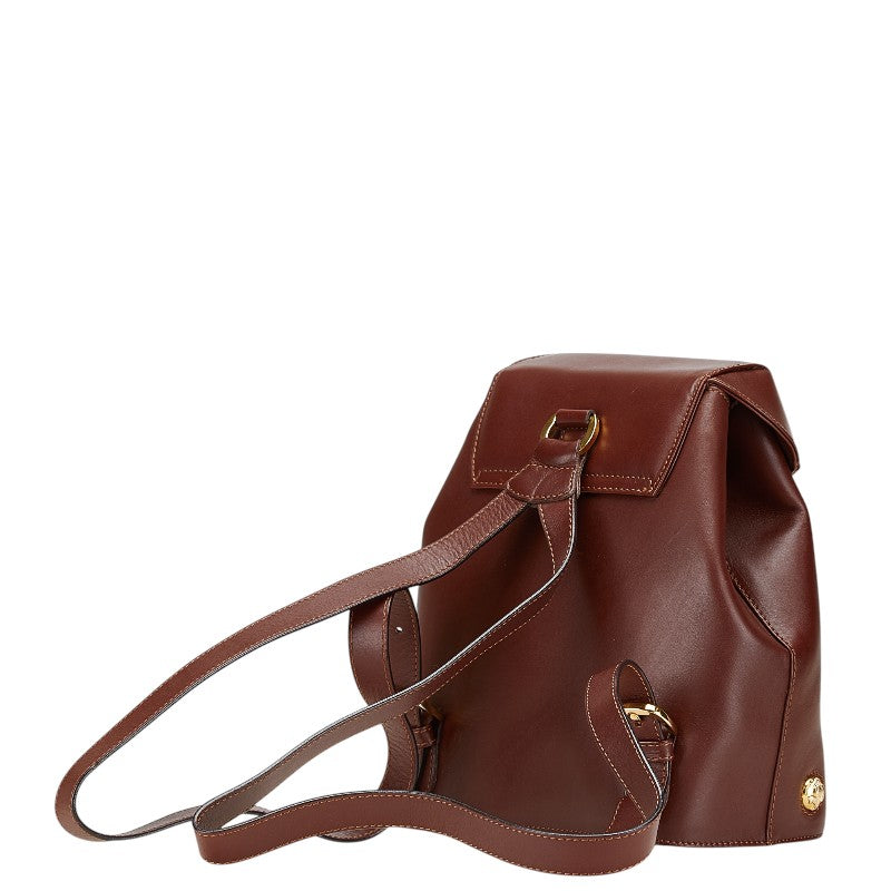 サルヴァトーレフェラガモ リュック バックパック DQ-211 5207 ブラウン レザー レディース Salvatore Ferragamo 【中古】