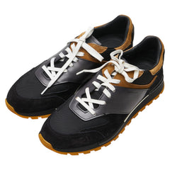 ベルルッティ ラントラック トリノ スニーカー サイズ:8 1/2 ブラック ブラウン スウェード レザー キャンバス メンズ Berluti 【中古】