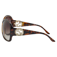 グッチ インターロッキングG サングラス GG 3139/S ブラウン プラスチック レディース GUCCI 【中古】