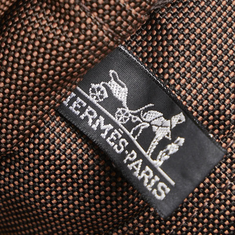 エルメス エールライン トートMM トートバッグ ハンドバッグ ブラウン キャンバス レディース HERMES 【中古】