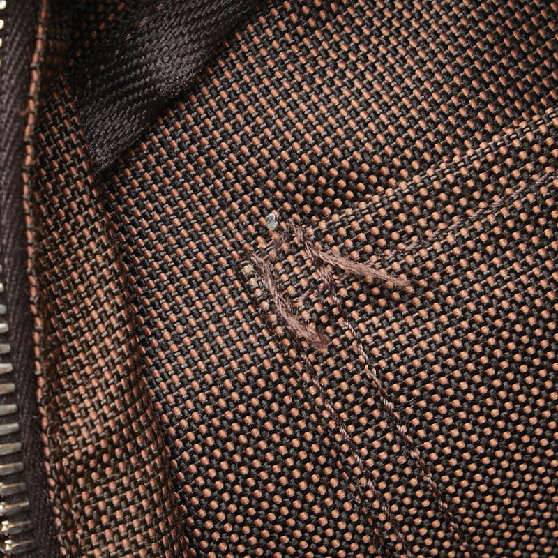 エルメス エールライン トートMM トートバッグ ハンドバッグ ブラウン キャンバス レディース HERMES 【中古】