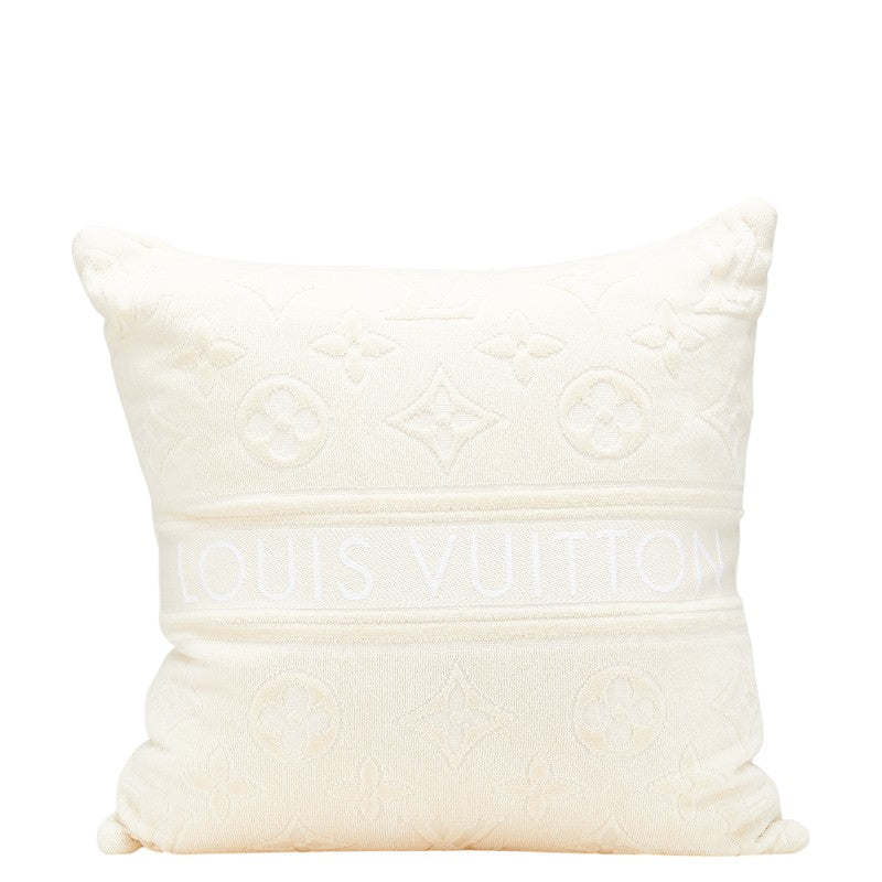 ルイ ヴィトン クッサン LVバケーション クッション インテリア M77528 クリーム アイボリー コットン レディース LOUIS VUITTON 【中古】