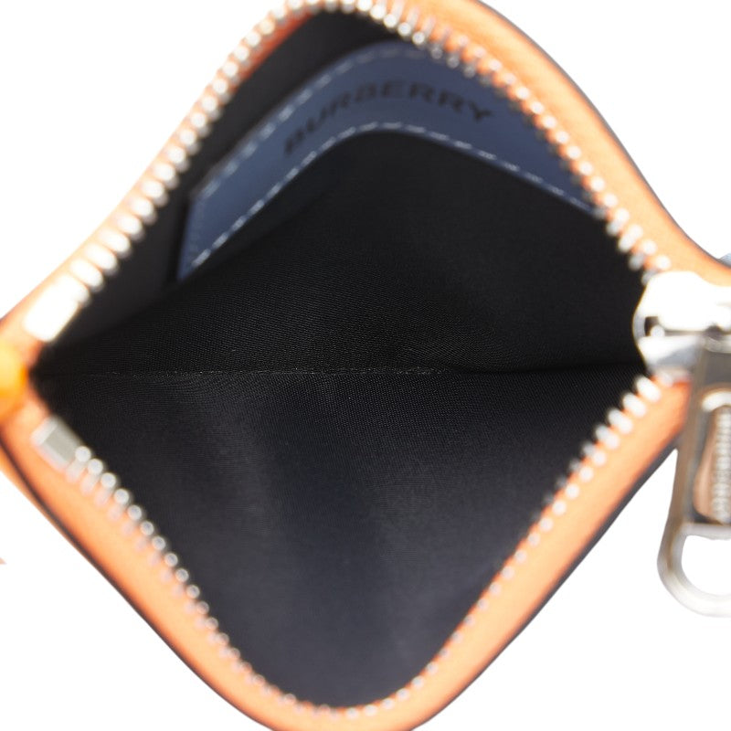 バーバリー ロゴ コインケース オレンジ マルチカラー レザー レディース BURBERRY 【中古】