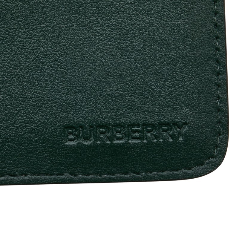 バーバリー ロゴ コインケース オレンジ マルチカラー レザー レディース BURBERRY 【中古】