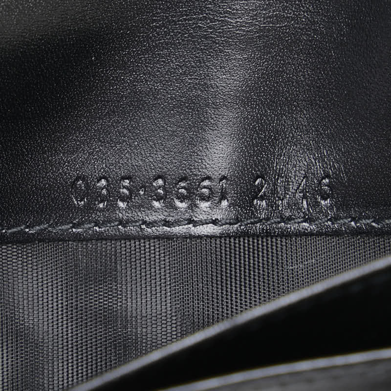 グッチ 二つ折り財布 035 3661 2046 ブラック レザー メンズ GUCCI 【中古】