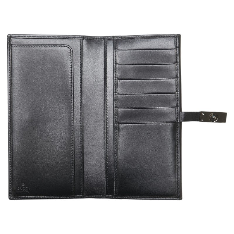 グッチ 二つ折り財布 035 3661 2046 ブラック レザー メンズ GUCCI 【中古】