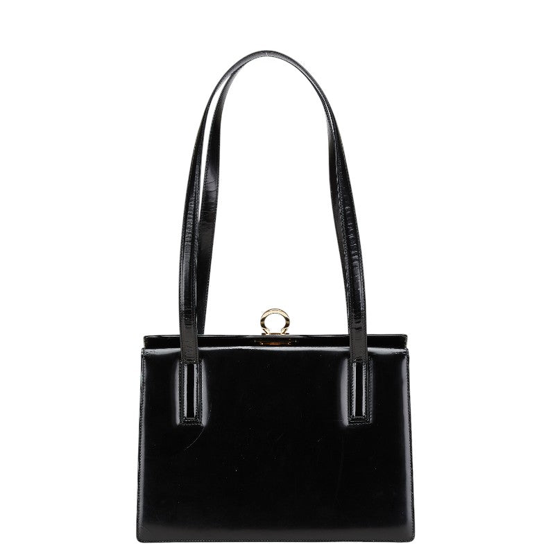 サルヴァトーレフェラガモ ガンチーニ ショルダーバッグ トートバッグ E217663 ブラック レザー レディース Salvatore Ferragamo 【中古】