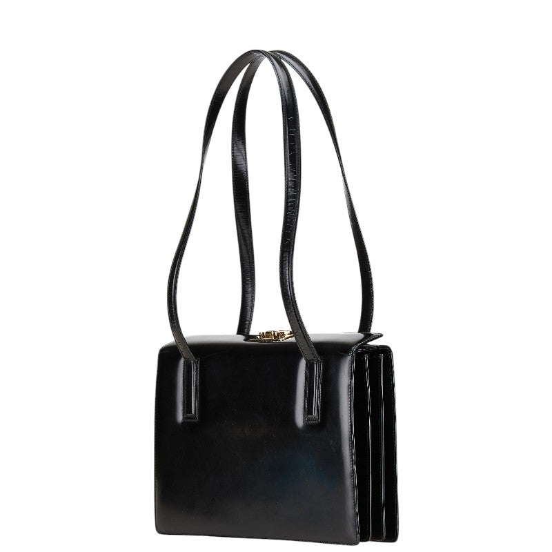 サルヴァトーレフェラガモ ガンチーニ ショルダーバッグ トートバッグ E217663 ブラック レザー レディース Salvatore Ferragamo 【中古】