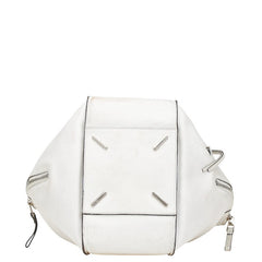 ロエベ アナグラム ハンモック スモール ハンドバッグ ショルダーバッグ 2WAY ホワイト レザー レディース LOEWE 【中古】