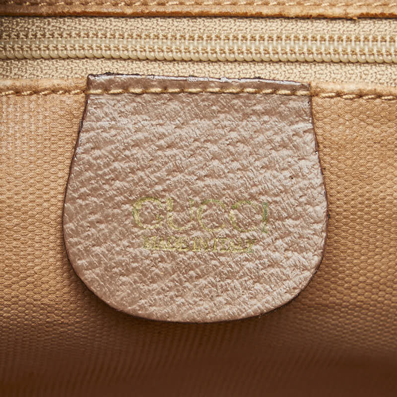 グッチ GGスプリーム セカンドバッグ 014 58 6087 ベージュ ブラウン PVC レザー メンズ GUCCI 【中古】