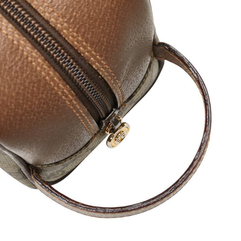 グッチ GGスプリーム セカンドバッグ 014 58 6087 ベージュ ブラウン PVC レザー メンズ GUCCI 【中古】