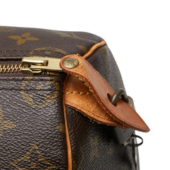 ルイ ヴィトン モノグラム スピーディ35 ハンドバッグ ボストンバッグ M41524 ブラウン PVC レザー レディース LOUIS VUITTON 【中古】