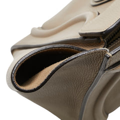 セリーヌ ラゲージ マイクロショッパー ハンドバッグ ベージュ レザー レディース CELINE 【中古】