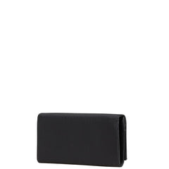 プラダ サフィアーノ テスート 三角ロゴプレート 長財布 M201 ブラック ナイロン レザー レディース PRADA 【中古】