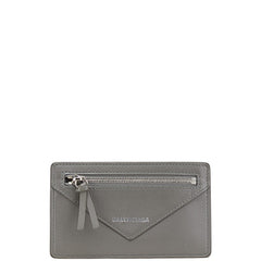 バレンシアガ カードケース コインケース フラグメントケース 499203 グレー レザー メンズ BALENCIAGA 中古