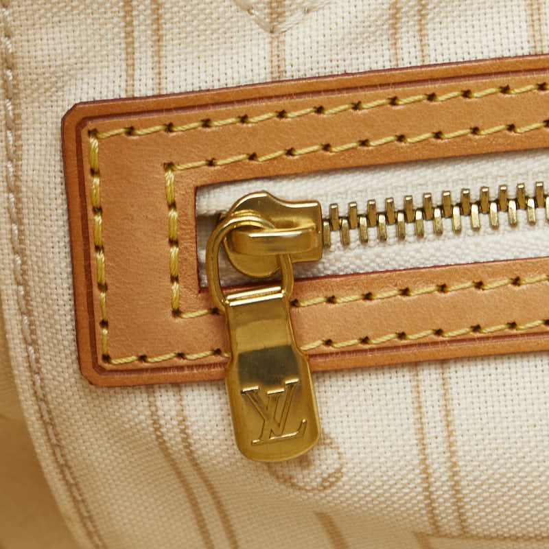 ルイ ヴィトン ダミエ アズール ネヴァーフルPM トートバッグ ショルダーバッグ N51110 ホワイト PVC レザー レディース LOUIS VUITTON 【中古】