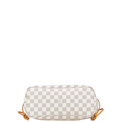 ルイ ヴィトン ダミエ アズール ネヴァーフルPM トートバッグ ショルダーバッグ N51110 ホワイト PVC レザー レディース LOUIS VUITTON 【中古】