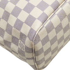 ルイ ヴィトン ダミエ アズール ネヴァーフルPM トートバッグ ショルダーバッグ N51110 ホワイト PVC レザー レディース LOUIS VUITTON 【中古】