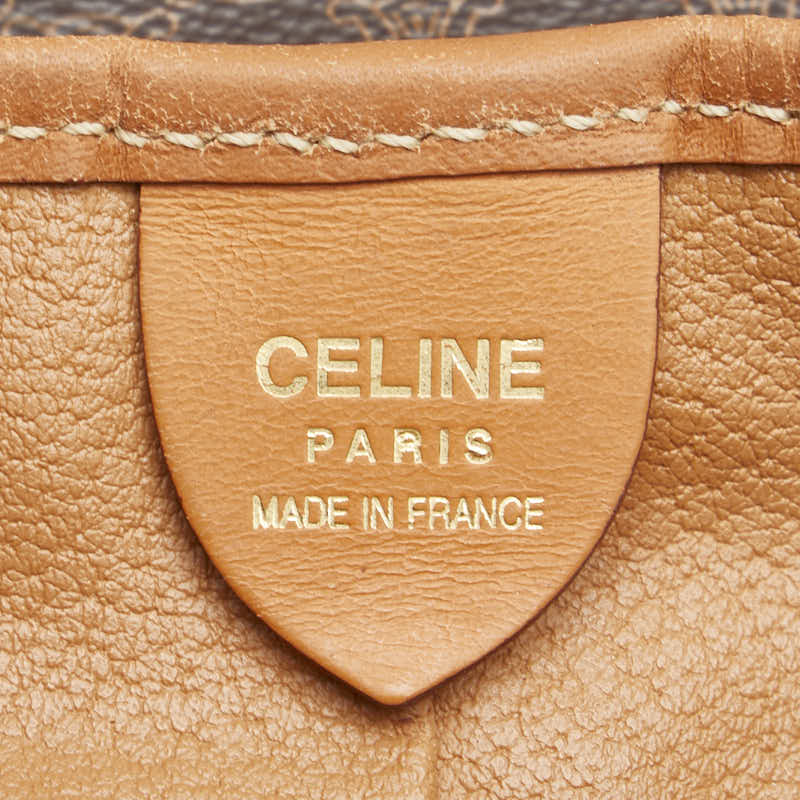 セリーヌ マカダム リュック バックパック ブラウン PVC レザー レディース CELINE 【中古】