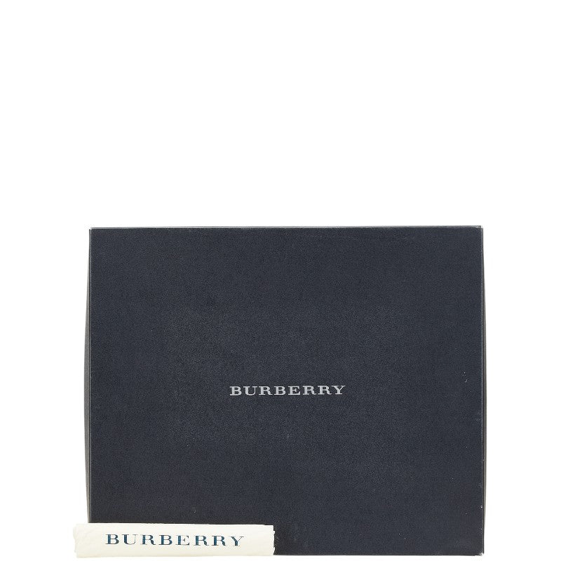 バーバリー ノバチェック ロゴ ハンドバッグ ブラック レザー レディース BURBERRY 【中古】