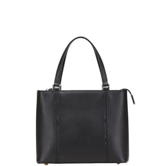 バーバリー ノバチェック ロゴ ハンドバッグ ブラック レザー レディース BURBERRY 【中古】