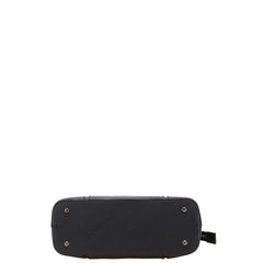 バーバリー ノバチェック ロゴ ハンドバッグ ブラック レザー レディース BURBERRY 【中古】