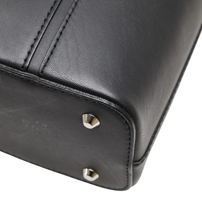 バーバリー ノバチェック ロゴ ハンドバッグ ブラック レザー レディース BURBERRY 【中古】