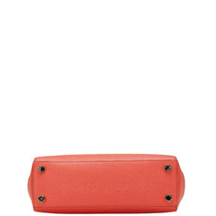 マイケルコース ロゴ金具 ハンドバッグ トートバッグ レッド レザー レディース Michael Kors 【中古】