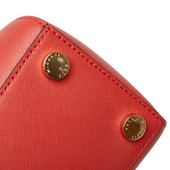 マイケルコース ロゴ金具 ハンドバッグ トートバッグ レッド レザー レディース Michael Kors 【中古】