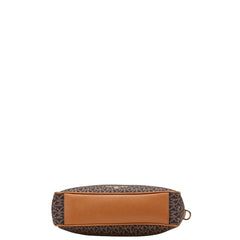 マイケルコース シグネチャー 斜め掛け ショルダーバッグ ブラック ブラウン ナイロン レザー レディース Michael Kors 【中古】