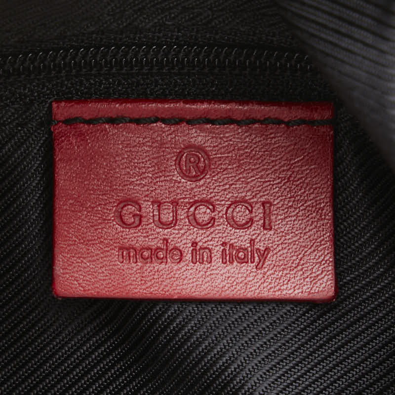 グッチ GGキャンバス ミニボストンバッグ ハンドバッグ 000 0851 レッド キャンバス レザー レディース GUCCI 【中古】