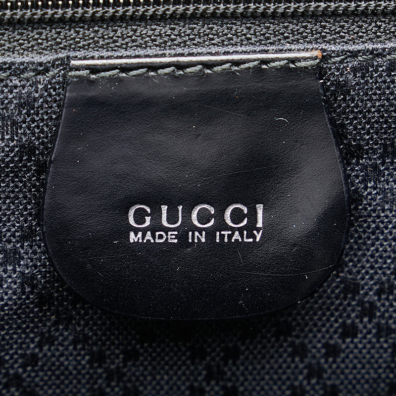 グッチ バンブー リュック バックパック 003 2058 0016 ブラック パテントレザー ナイロン レディース GUCCI 【中古】