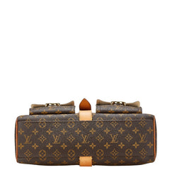 ルイ ヴィトン モノグラム マンハッタンGM ハンドバッグ ボストンバッグ M40025 ブラウン PVC レザー レディース LOUIS VUITTON 【中古】