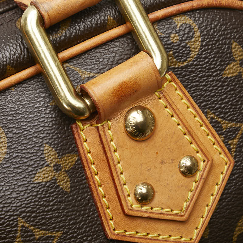 ルイ ヴィトン モノグラム マンハッタンGM ハンドバッグ ボストンバッグ M40025 ブラウン PVC レザー レディース LOUIS VUITTON 【中古】