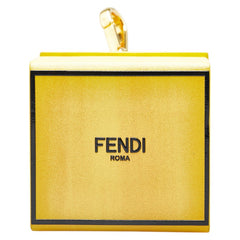 フェンディ ミニボックス チャーム キーホルダー 7AR894 イエロー レザー レディース FENDI 中古