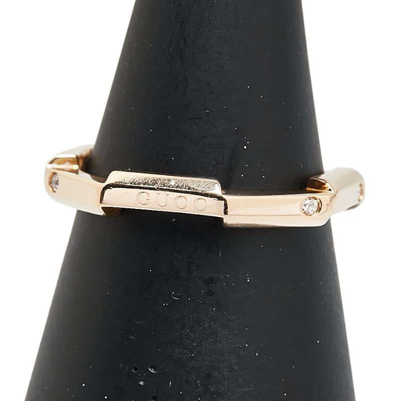 グッチ Link to Love トゥラブ ミラー リング ダイヤモンド リング 指輪 #9 K18PG ピンクゴールド レディース GUCCI 【中古】