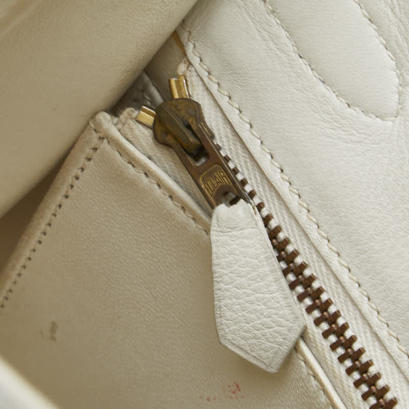 エルメス ケリー32 ゴールド金具 ハンドバッグ ショルダーバッグ 2WAY オフホワイト クシュベル レディース HERMES 【中古】