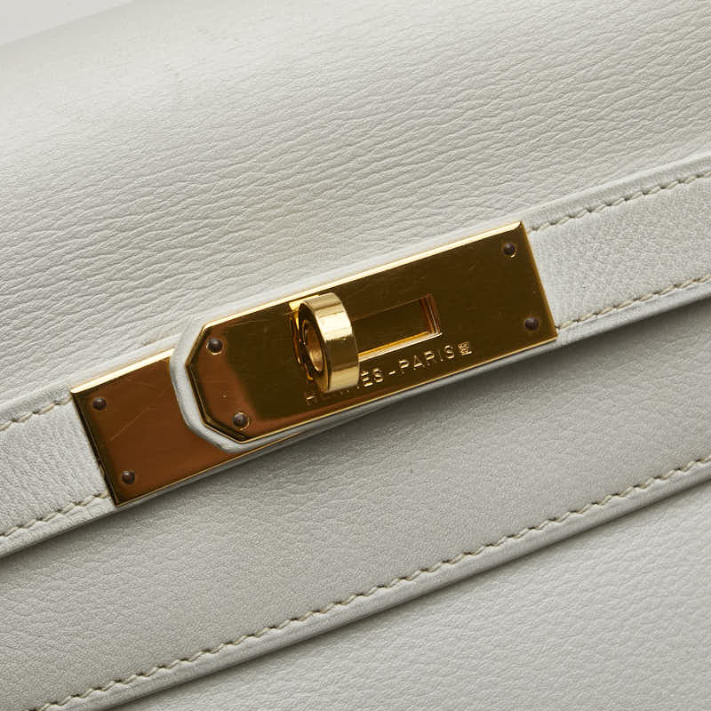 エルメス ケリー32 ゴールド金具 ハンドバッグ ショルダーバッグ 2WAY オフホワイト クシュベル レディース HERMES 【中古】
